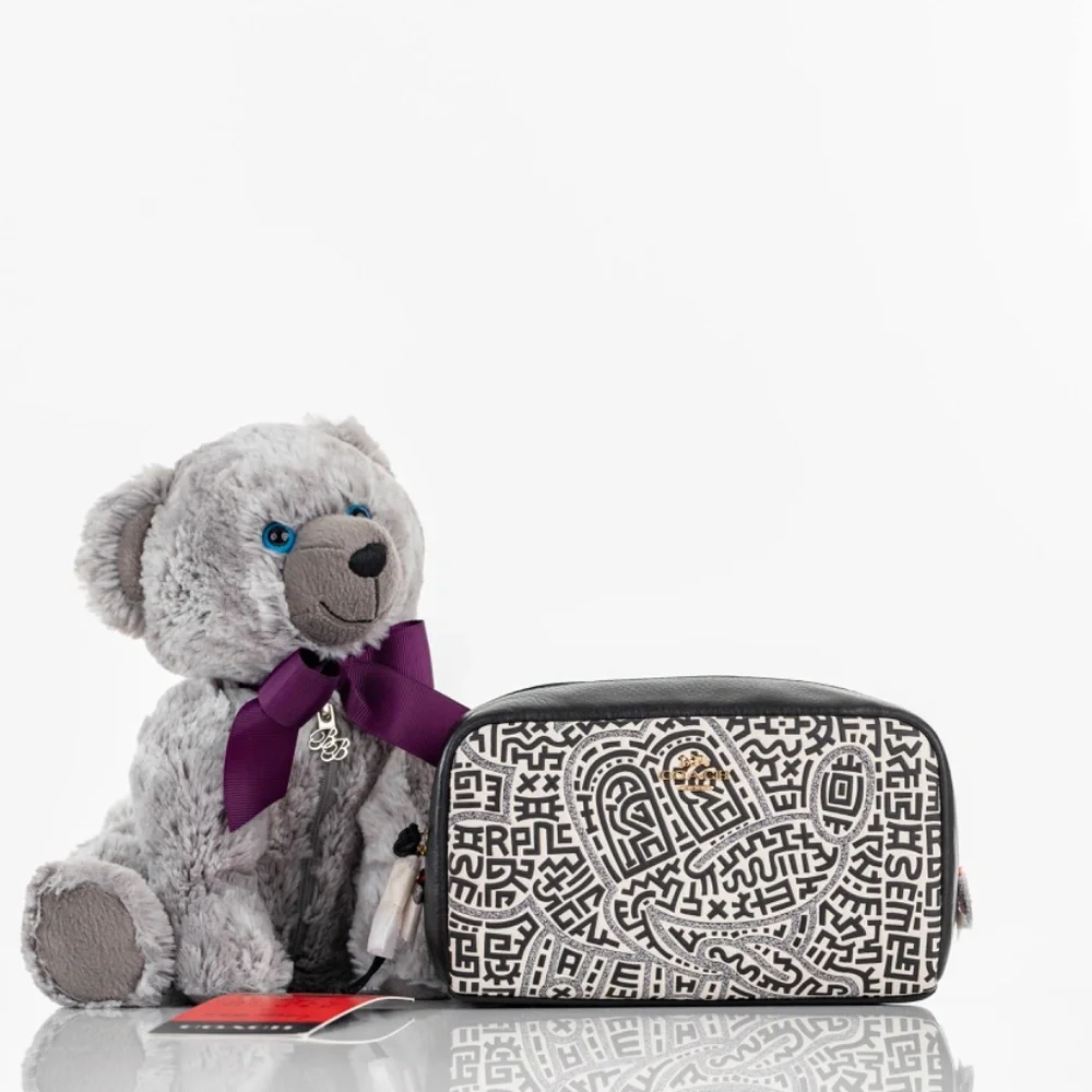 NWT Limited Edition Coach Disney Mickey Mouse X Keith Haring Cosmetics Case - Picture 3 of 8